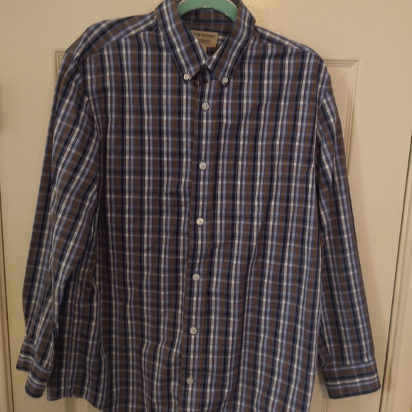Duluth Trading Wrinkle Fighter Plaid Long Sleeve Button Down Shirt Men's Medium. - Picture 3 of 5